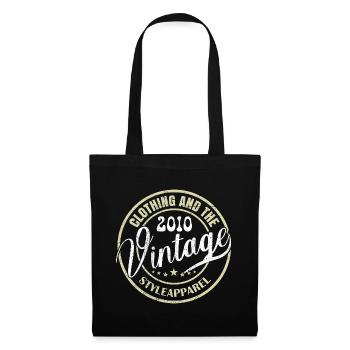 Vintage 2010 Cadeau Anniversaire 2010 Rétro 2010 - Sac en tissu - noir - Devant