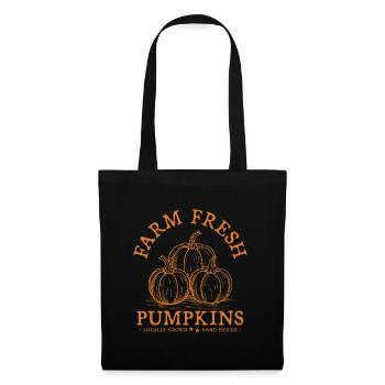 Citrouilles Cueillette Ferme Citrouilles fraîches Champ Jardin - Sac en tissu - noir - Devant