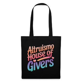 Altruisme Don désintéressé Donner d’école - Sac en tissu - noir - Devant