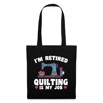 Quilting Women Mom Grandma Stitch Sewer Quilter - Sac en tissu - noir - Devant