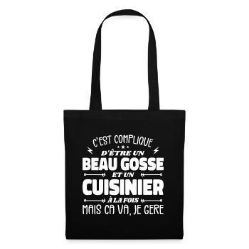 Handsome Man Cook - Tote Bag - black - Front