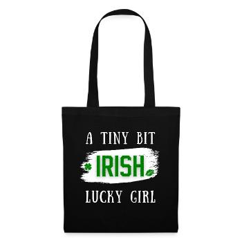 A Tiny Bit Irish Lucky Girl St. Patrick's Day - Tote Bag - black - Front