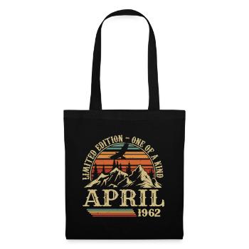 Bestes Geburtstagsgeschenk April 1962 - Stoffbeutel - Schwarz - Vorne