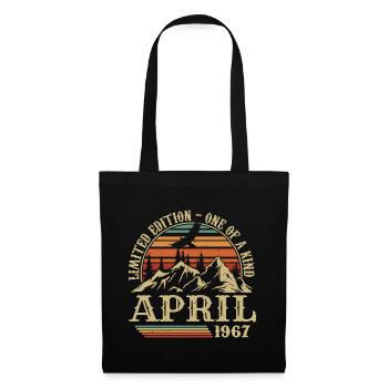 Bestes Geburtstagsgeschenk April 1967 - Stoffbeutel - Schwarz - Vorne
