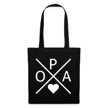 Icône de la Croix du Cœur de la POA - Sac en tissu - noir - Devant