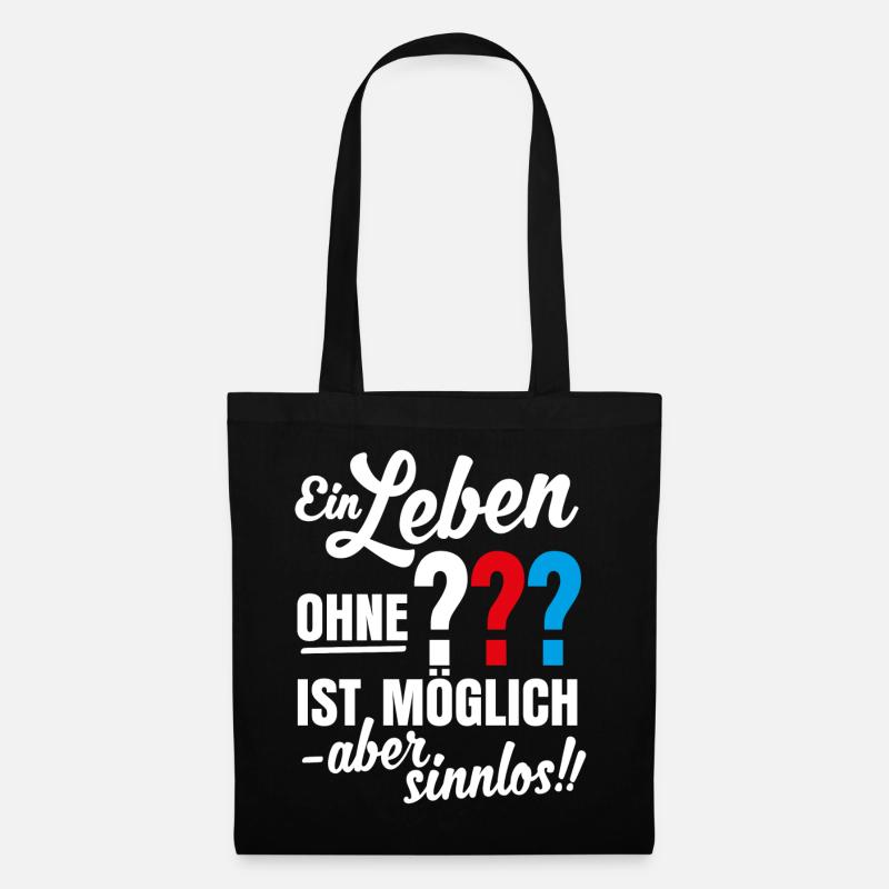 Die Drei ??? Leben ohne ist sinnlos Text - Stoffbeutel - Schwarz