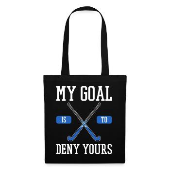 Sur le hockey de hockey cadeau de gardien de but - Sac en tissu - noir - Devant