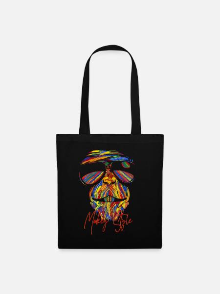 Monkey Style - Tote Bag - black