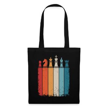 Chess Player Retro Chess Pieces Chess Game - Tote Bag - black - Front
