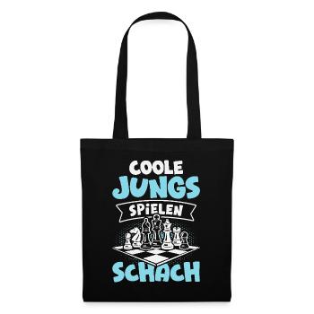 Schach Jungs Schachspieler Jungen - Stoffbeutel - Schwarz - Vorne