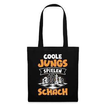 Schach Jungs Schachspieler Jungen - Stoffbeutel - Schwarz - Vorne