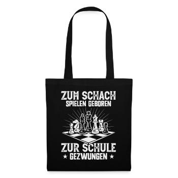 Zum Schach spielen geboren Schachspieler - Stoffbeutel - Schwarz - Vorne