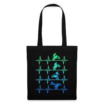 Motocross Heartbeat Enduro Supercross Dirt Bike - Sac en tissu - noir - Devant