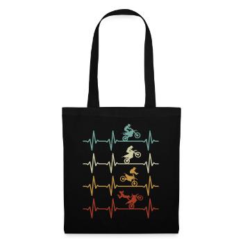 Motocross Heartbeat Enduro Supercross Dirt Bike - Sac en tissu - noir - Devant