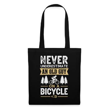 Bicycle Old Guy Cyclist Cycling Bike Biking - Tote Bag - black - Front