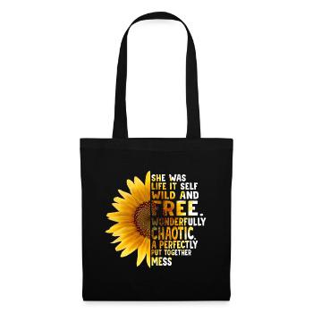 La vie sauvage et gratuite merveilleusement graphique - Sac en tissu - noir - Devant