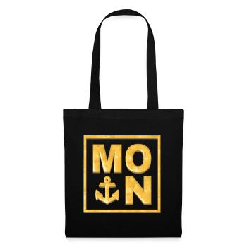 MOIN Anker Gold - Stoffbeutel - Schwarz - Vorne