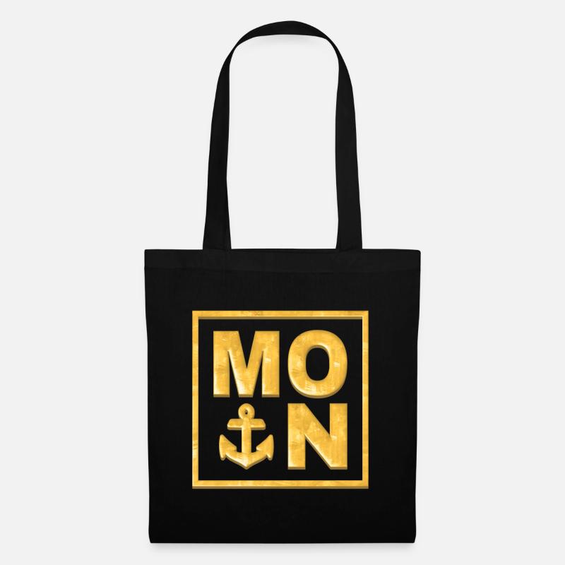 MOIN Anker Gold - Stoffbeutel - Schwarz