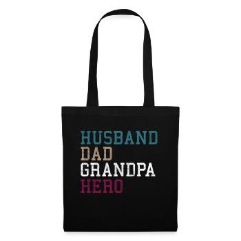 Dad Grandpa Hero - Tote Bag - black - Front