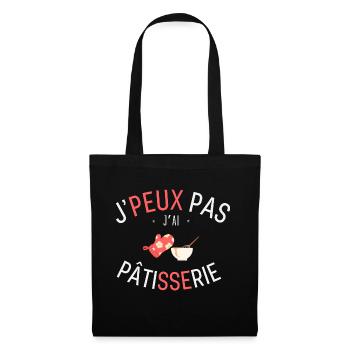 J Peux pas j ai Pâtisserie - Sac en tissu - noir - Devant