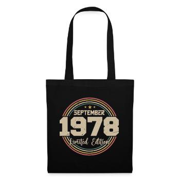 September 1978 Birthday Gift 1978 - Tote Bag - black - Front