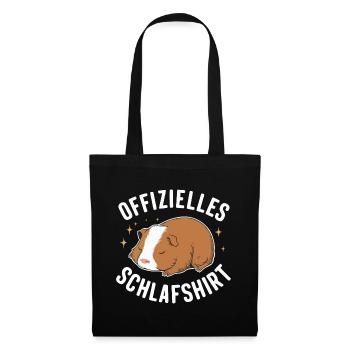 Meerschweinchen Kurzhaar Langhaar Crested Hunde - Stoffbeutel - Schwarz - Vorne