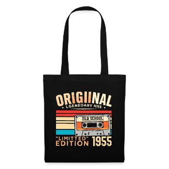Original 1955, legendär seit 1955 Jahrgang 1955 - Stoffbeutel - Schwarz - Vorne
