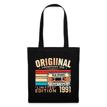 Original 1991, Legendär seit 1991 Jahrgang 1991 - Stoffbeutel - Schwarz - Vorne