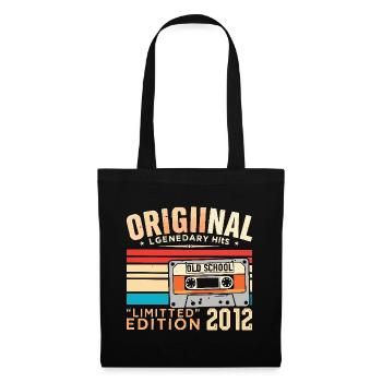 Original 2012, legendär seit 2012 Jahrgang 2012 - Stoffbeutel - Schwarz - Vorne