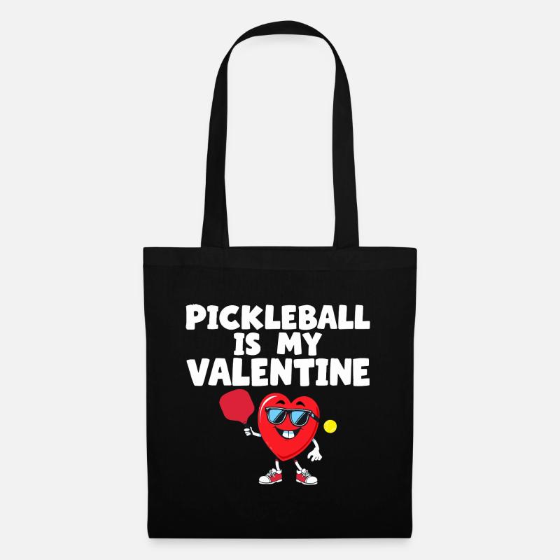 Pickleball ist mein Valentinsgeschenk - Stoffbeutel - Schwarz