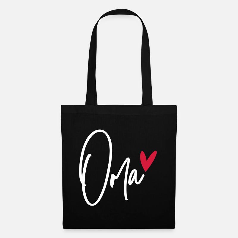 Oma - Stoffbeutel - Schwarz