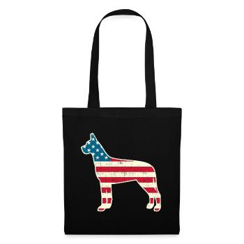 4th of July Great Dane American Flag Dog USA - Tote Bag - black - Front