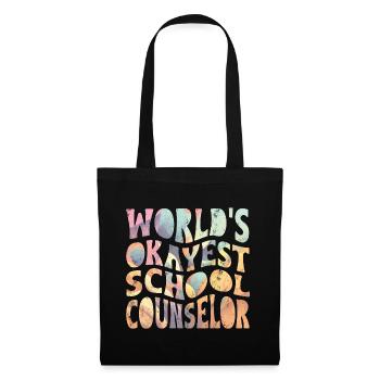 World’s okayest school counselor - Stoffbeutel - Schwarz - Vorne