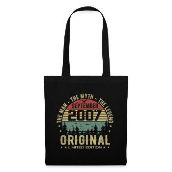 Original Birthday 2007 - September 2007 Gift - Tote Bag - black - Front