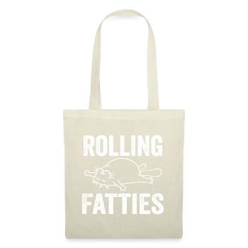 Rolling Fatties Katze Lustig Fett Kätzchen Katze Liebhaber - Stoffbeutel - Natur - Vorne