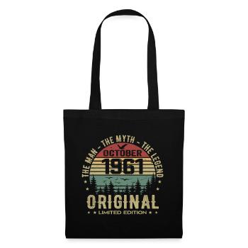 Man Birthday Gift 1961 October 1961 - Tote Bag - black - Front