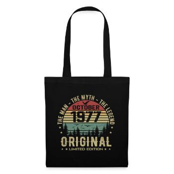 Homme Cadeau D'anniversaire 1977 Octobre 1977 - Sac en tissu - noir - Devant
