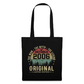 Homme Cadeau D'anniversaire 2006 Octobre 2006 - Sac en tissu - noir - Devant