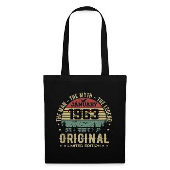 62 Year Old Birthday Gift, Born In January 1963 - Tote Bag - black - Front