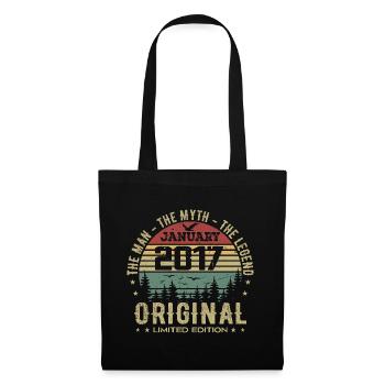 8 Year Old Birthday Gift, Born In January 2017 - Tote Bag - black - Front