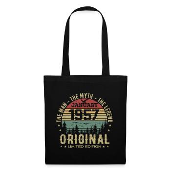 68 Year Old Birthday Gift, Born In January 1957 - Tote Bag - black - Front
