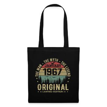 58 Year Old Birthday Gift, Born In January 1967 - Tote Bag - black - Front