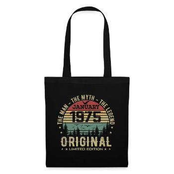 50 Year Old Birthday Gift, Born In January 1975 - Tote Bag - black - Front