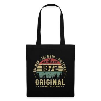 53 Year Old Birthday Gift, Born In January 1972 - Tote Bag - black - Front