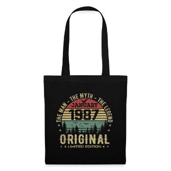 38 Year Old Birthday Gift, Born In January 1987 - Tote Bag - black - Front
