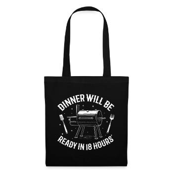 Dinner will be ready in 18 hours - Sac en tissu - noir - Devant