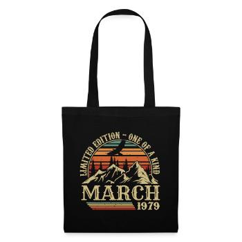 Cadeau D'anniversaire Mars 1979, Nées En Mars 1979 - Sac en tissu - noir - Devant