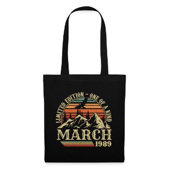 March 1989 Birthday Gift for People Born in March 1989 - Tote Bag - black - Front