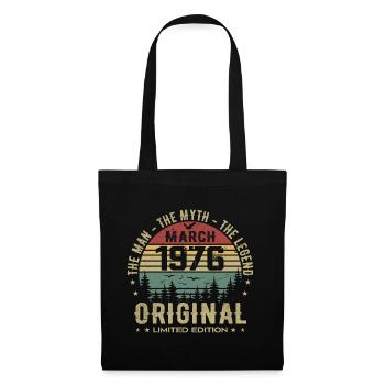 Gift for the 49th Anniversary Original March 1976 - Tote Bag - black - Front