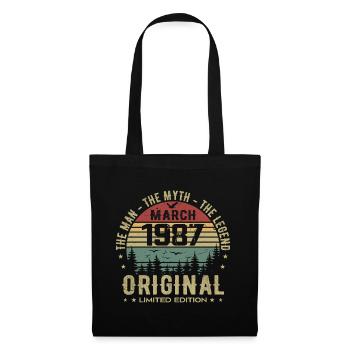Gift for the 38th Anniversary Original March 1987 - Tote Bag - black - Front
